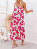 Milan Kiss Jurk fuchsia/meerkleurig