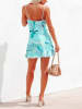 Milan Kiss Jurk turquoise/meerkleurig