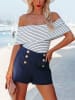 Milan Kiss Bluse in Creme/Schwarz
