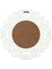 THE HOME DECO FACTORY Spiegel wit - Ø 60 cm