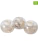 Boltze 3er-Set: Teelichthalter "Helvin" in Transparent - (H)7 x Ø 8 cm