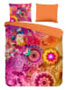 Hip Satijnen beddengoedset "Ximena" roze/oranje