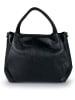 ORE10 Leder-Henkeltasche "Wesa" in Schwarz - (B)33 x (H)20 x (T)16