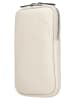 Wojas Leder-Handytasche in Beige - (B)9 x (H)16 x (T)1 cm