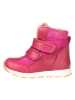 POM POM Leder-Winterboots in Pink