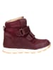 POM POM Leder-Winterboots in Bordeaux