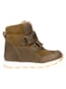 POM POM Leder-Winterboots in Khaki