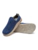 Comfortfusse Woll-Hausschuhe in Blau/ Beige