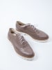 Zapato Leder-Schnürschuhe in Taupe