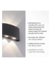 JUST LIGHT. Ledbuitenlamp "Carlo" antraciet - (B)37 x (H)80 cm