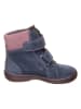 Richter Shoes Leder-Winterboots in Dunkelblau