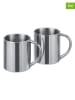 Chefware 2er-Set: Edelstahl-Tassen - 200 ml