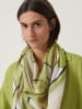 Someday Sjaal met aandeel zijde "Betti " groen/crème - (L)120 x (B)120 cm