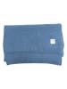 Kaiser Naturfellprodukte Gebreide deken "Knitt" blauw - (L)100 x (B)75 cm