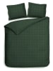 Heckett Lane Satin-Bettwäsche-Set "Diamante" in Grün