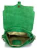 ORE10 Skórzana torebka "Sim" w kolorze zielonym - 30 x 21 x 8 cm