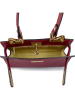 ORE10 Skórzana torebka "LU" w kolorze czerwonym - 34 x 24 x 12 cm
