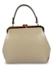 ORE10 Leren handtas "Ro" taupe - (B)25 x (H)22 x (D)10 cm