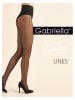 Gabriella 2-delige set: panty's "LINES" zwart - 20 denier