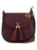 Mia Tomazzi Leren schoudertas "Farsaglia" bordeaux - (B)21 x (H)23 x (D)8 cm