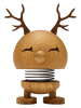 Hoptimist Decofiguur "Reindeer Bimble S" eikenkleurig - (H)7 x Ø 5 cm