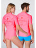 Chiemsee Koszulka kąpielowa unisex "Awesome" w kolorze różowym