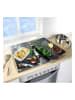 Wenko 2er-Set: Herdabdeckplatten "Kräuter" in Schwarz - (L)30 x (B)52 cm