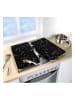 Wenko 2er-Set: Herdabdeckplatten "Terrazzo" in Schwarz - (L)30 x (B)52 cm