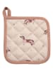 Clayre & Eef 2er-Set: Topflappen in Beige - (L)20 x (B)20 cm