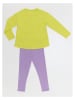 Denokids 2-delige outfit "Trendy" geel/paars