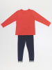 Denokids 2-delige outfit "Cute Mice" rood/donkerblauw