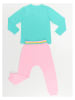 Denokids 2-delige outfit "Real Unicorn" turquoise/lichtroze