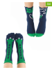 Denokids 2-delige set: sokken "Dino Spikes" donkerblauw/groen