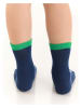 Denokids 2-delige set: sokken "Dino Spikes" donkerblauw/groen