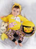 Denokids 2-delige outfit "Leopard" geel/lichtroze