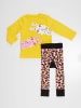 Denokids 2tlg. Outfit "Leopard" in Gelb/ Rosa