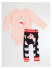 Denokids 2-delige outfit "Cat" lichtroze/zwart