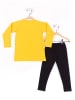 Denokids 2-delige outfit "Bee Yellow" geel/zwart