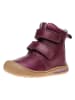 lamino Skórzane botki zimowe w kolorze fioletowym