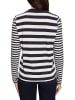ESPRIT Longsleeve donkerblauw/wit