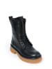 Frank Daniel Leder-Boots in Schwarz
