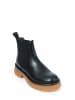 Frank Daniel Leder-Chelsea-Boots in Schwarz
