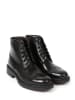 Frank Daniel Leder-Boots in Schwarz