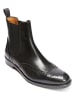 British Passport Leder-Chelsea-Boots in Schwarz
