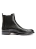 British Passport Leder-Chelsea-Boots in Schwarz