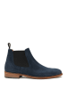 British Passport Leder-Chelsea-Boots in Dunkelblau