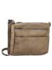 HIDE & STITCHES Leren schoudertas taupe - (B)26 x (H)20 x (D)5 cm