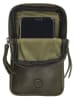 HIDE & STITCHES Leder-Handytasche in Oliv - (B)10 x (H)18 x (T)2,5 cm