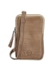 HIDE & STITCHES Skórzana torebka w kolorze szarobrązowym na telefon - 10 x 18 x 2,5 cm