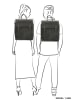 HIDE & STITCHES Leder-Rucksack in Grau - (B)29 x (H)38 x (T)7 cm